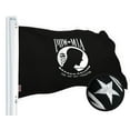thumbnail image 3 of G128 Combo Pack USA American Flag & POW MIA Flag 2x3 ft, Embroidered Spun Polyester with Brass Grommets for Indoor or Outdoor Use, 3 of 9