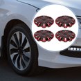 thumbnail image 2 of Unique Bargains 4Pcs R16/16 Inch Universal Wheel Rim Hub Cover Wheel Hub Caps Red Black Plastic, 2 of 7