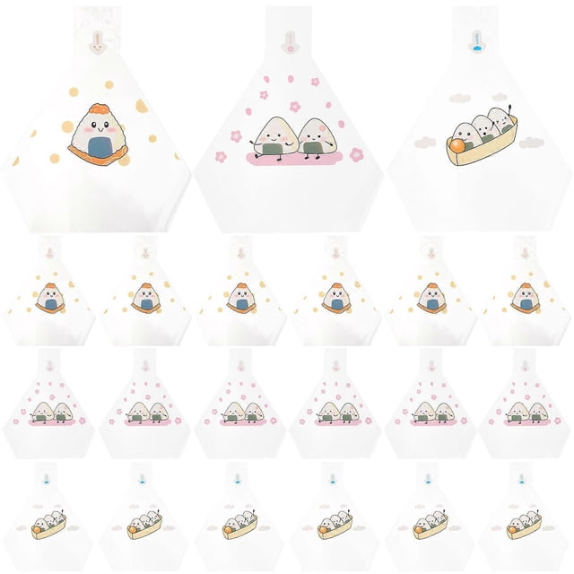 50pcs Onigiri Wrappers Rice Ball Packing Bags Japanese Onigiri Packing Bags (Assorted Style)