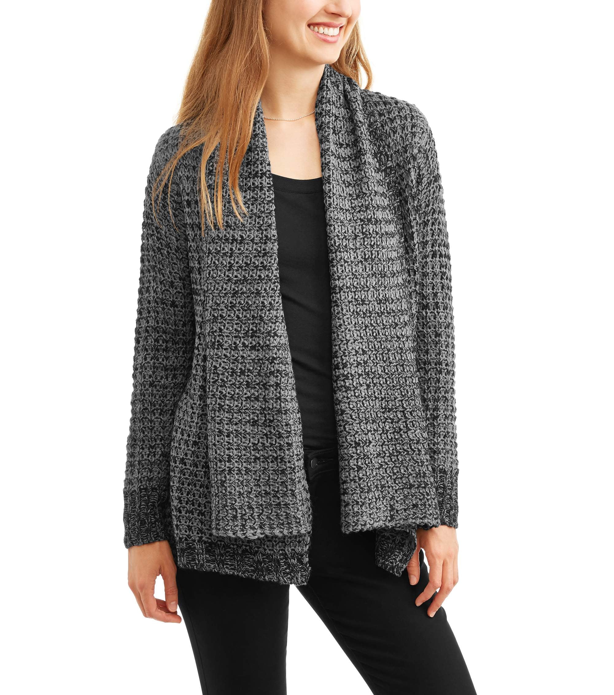 shawl collar open cardigan