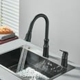 thumbnail image 2 of Black Kitchen Faucet Single Hanle 2Hole Sink Mixer Faucet Pull Out/Down Sprayer, 2 of 16