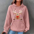 thumbnail image 2 of Rbaofujie Chandails d'Automne Mode Imprimé pour Femmes Manches Longues Col Rond Chandails en Molleton pour Dames Hauts Blouse Simple Chandail à Capuchon Rose Mode pour Femmes Chandails à Capuchon & Chandails en Molleton, 2 of 4