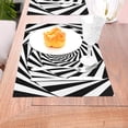 thumbnail image 5 of ZNDUO Placemats, 4 PCS Heat Resistant Stain Resistant Woven PVC Insulation Placemats, Durable Washable Elegant Table Mats for Dining-Abstract Spiral, 18"x12", 5 of 6