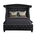 thumbnail image 3 of Sophia Full 5 Pc Vanity Upholstery Bedroom Set Made With Wood in Black, 3 of 15