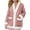 Pink, variant on Women's Winter Warm Pajamas Thickened Flannel Casual Button Down Long Sleeve Nightgown with Pockets Pink