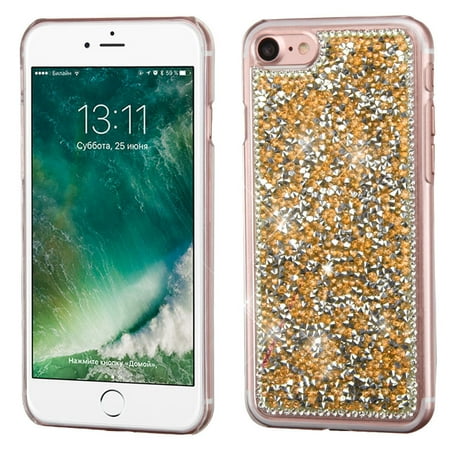 Rhinestone Back Cover MyBat Rose Gold Mini Crystals Rhinestones Desire Hard Case Back Cover For Apple iPhone 8 / iPhone 7 ()