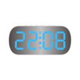 thumbnail image 1 of Naiovety Reloj despertador Pantalla digital Reloj de conjuntos de alarmas Ajuste de brillo 2. Hora Fecha Electrodomésticos luz azul blanca, 1 of 6