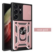 Tarise Case for Samsung Galaxy S23 Ultra 5G, Galaxy S23 Ultra 5G Phone Case with Slide Camera Cover, Kickstand Heavy Duty Rugged Shockproof Protective Case Cover for Samssung S23 Ultra 5G 6.8"Rosegold