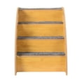 thumbnail image 1 of Almencla Dog Stair Ramp Wood Anti Slip Wear Resistant Pet Ladders for Bed Sofa Indoor 4 Steps, 1 of 8