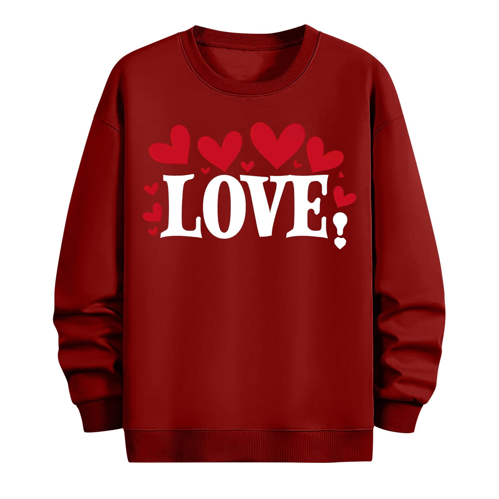 Jinhomg Mens Holiday Sweatshirt 2025 Trendy Valentine's Day Love