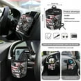 thumbnail image 5 of Jeiento Wolf American Flag Car Seat Cover Set 15 PCS with Steering Wheel Cover Seat Belt Cushion Pad Garbage Bag Air Vent Pocket Rearview Mirror Cover Coasters Keychain for SUV Trucks Van Sedans, 5 of 7