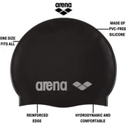 Arena Classic Silicone Swim Cap in Fuchsia-White One Size Fits All