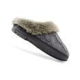 thumbnail image 2 of Women's Soft Yarn Cable Knitted Slippers Memory Foam Anti-Skid Sole House Shoes w/Faux Fur Collar, Indoor & Outdoor, 2 of 5