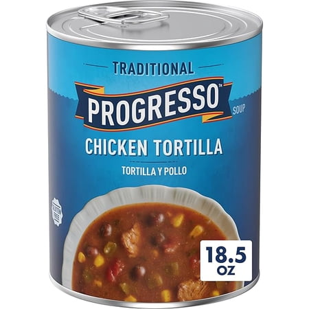 Progresso Traditional, Chicken Tortilla Canned Soup, Gluten Free, 18.5 oz.