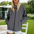 thumbnail image 1 of Huaizzzy Veste Coupe-Vent Légère pour Femmes Manteau Décontracté de Randonnée en Plein Air Imperméable Respirant pour Printemps Automne Voyage Veste à Capuche Robes pour Femmes avec Vestes pour Femmes Gilet Léger, 1 of 7