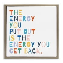 Stupell Industries Motivational Rainbow Phrase Inspirational Painting Brown Floater Framed Canvas Art Print Wall Art, 18 x 18