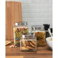 thumbnail image 2 of LA MAISON HAMMERED SQUARE 3PC CANISTER SET  75oz, 64oz, 43oz 5.08X5.08X7.87, 6.50, 4.92"H, 2 of 7