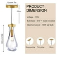 thumbnail image 7 of Teardrop Pendant Light, Clear Glass Kitchen Island Lighting Fixtures with Warm LED Bulbs, Modern Raindrop Chandelier for Living Room, Dining Room, Hallway, and Porch, 7 of 7