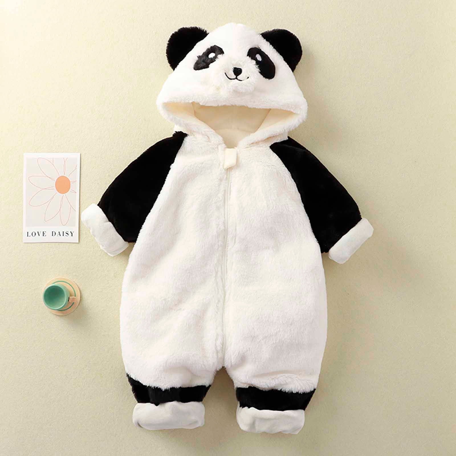 Baby Fluffy Jumpsuit Hooded Fleece Rompers Long Sleeve Zipper Onesie Outwear