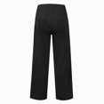 thumbnail image 5 of kpoplk Girls' Wide Leg Pants with Pockets Kids High Waist Casual Sweatpants Loose Comfy Lounge Joggers 5-14 Years(Black,10-11Y), 5 of 5
