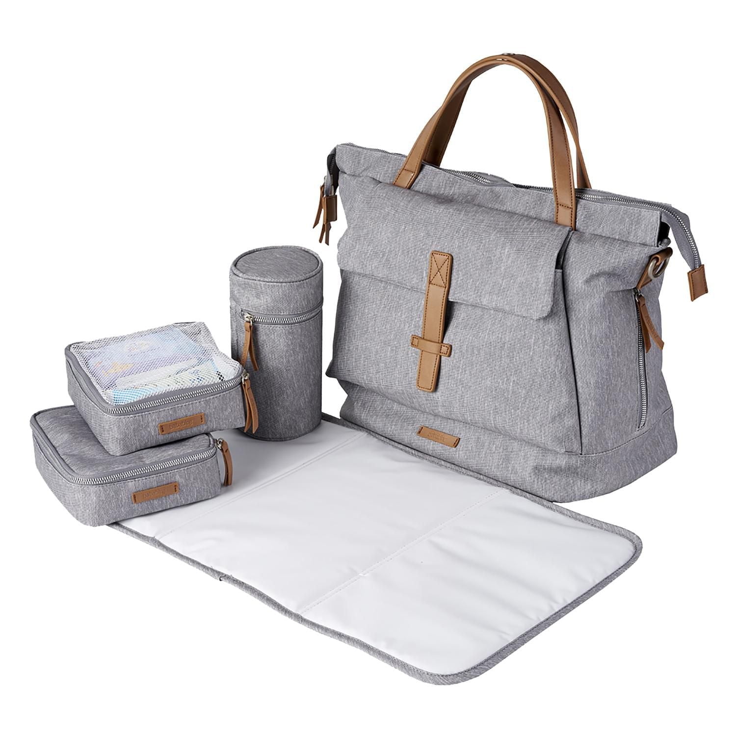Bababing Diaper Bag - Erin Backpack - Grey Marl - Unisex and Multi-Functional - Large Main Compartment for Nappies, Wipes, Creams, Clothing, Muslins, and Toys - Ideal for Parents on the Go