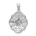 thumbnail image 3 of 14K White Gold Charm Pendant Diamond Square Round 1 8Ct. Vintage, 3 of 4