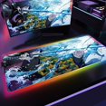thumbnail image 1 of Demon Slayer-alfombrilla de ratón RGB para juegos, alfombrilla LED retroiluminada para teclado de escritorio, No Yaiba Kimetsu, 100x50cm LIUWENJING unisex, 1 of 2
