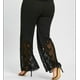 thumbnail image 3 of Pantalones casuales de talla grande para mujer Pantalones anchos de encaje para mujer para chicas gorditas, 3 of 4