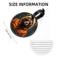 thumbnail image 5 of Vintage Bear 2Pcs PU Leather Round Luggage Tags with Privacy Cover and Name ID Tag for Suitcase, Handbags, Backpacks, School Bags, 5 of 6