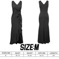 thumbnail image 4 of Black Evening Gowns for Women Formal Dresses for Women Evening Party Elegant V Neck Sleeveless Split Wrap-Black, 4 of 5