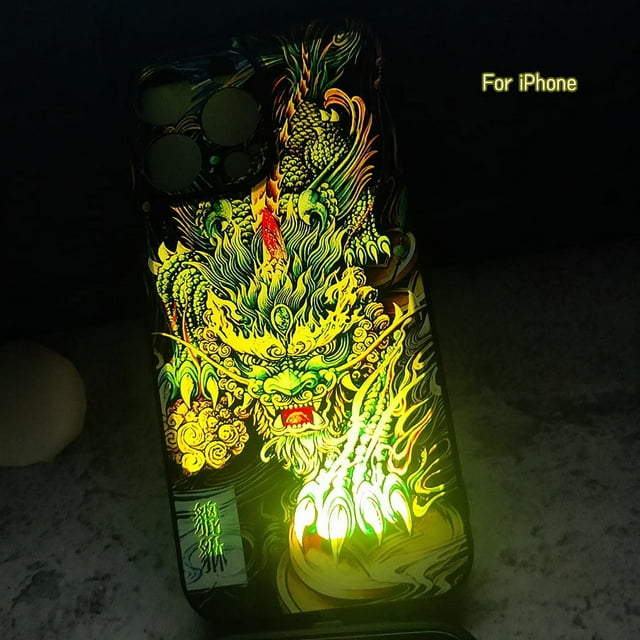 Smart Voice-activated Luminous Phone Cover Protective For iPhone 14 Plus 13 12 11 15 16 Pro Max XS XR 8 X Unicorn LED Case Funda iPhone 12 Pro CHINA