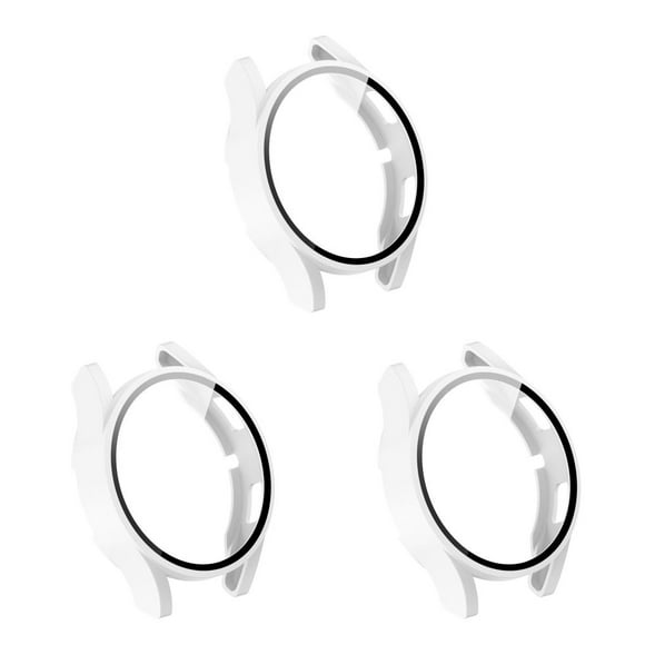 crativent Ensemble de Protections pour Montres, Composant de Revêtement Professionnel Robuste, Ajustement Modifié, Trousse de Boîtier de Montre, Remplacement pour Watch 4 Cadre/film Blanc 3Ensemble