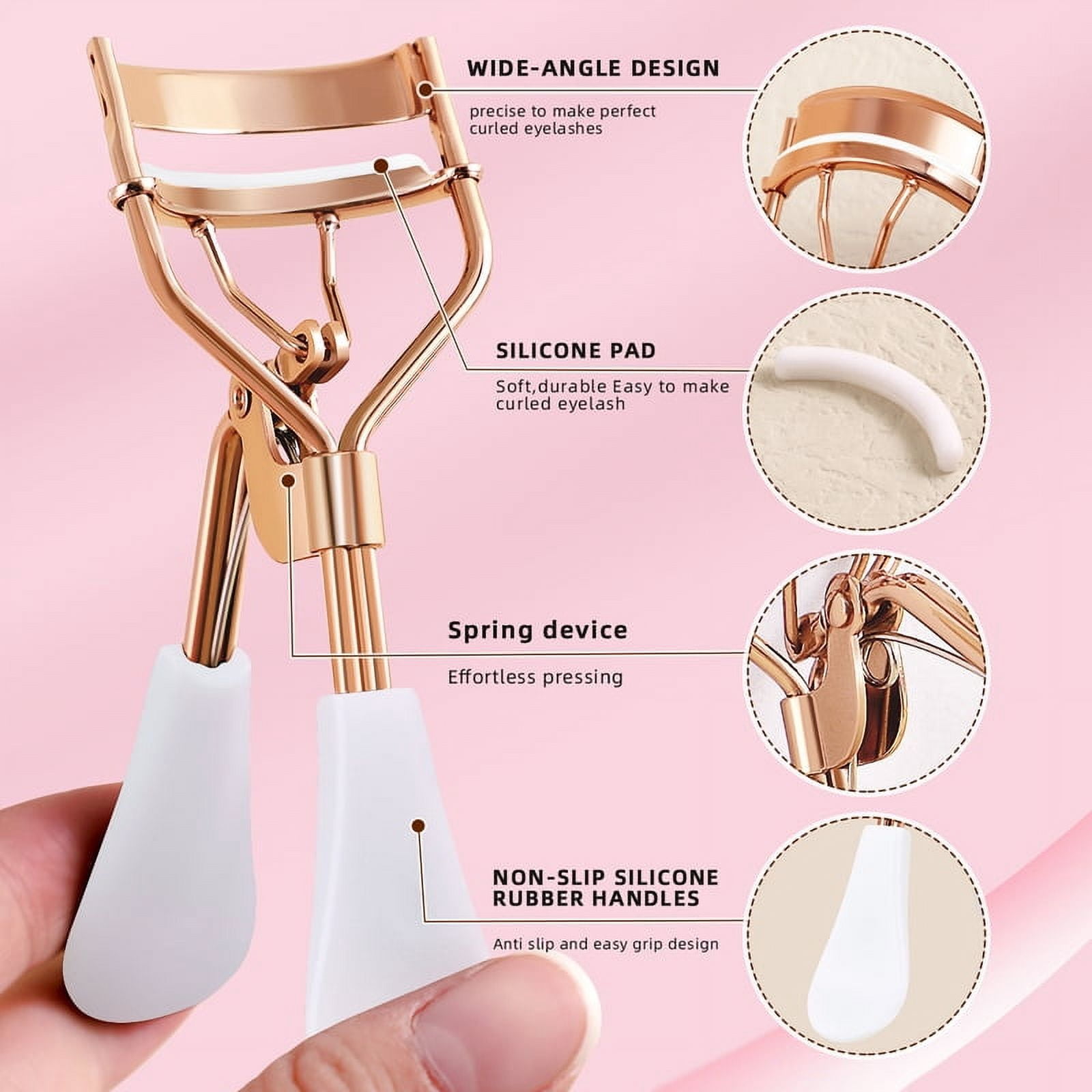 A curly long-lasting eyelash clip with 15 silicone replacement pads, made with eye makeup, the perfect gift for women