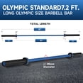 thumbnail image 5 of 7ft Olympic Barbell, Barbell for Weightlifting and Powerlifting 45lb, Olympic Bar for 1000lbs Capacity, Weight Bar Fit 2” Standard Weights，Blue, 5 of 7