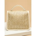 thumbnail image 6 of Straw Shoulder Bag Straw Clutch Straw Crossbody Bag Beach Straw Handmade Bag for Women Envelope Purse Wallet Handbag, 6 of 7