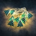 thumbnail image 2 of LED Christmas String Light Metal Christmas Decoration Ornaments Warm White Christmas Tree Fairy Light 20LED 45cm 2 Light Modes Battery Powered for In/Outdoor, 2 of 10