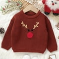 thumbnail image 2 of FAIWAD Kids Christmas Knit Sweater Toddler Girls Boys Round Neck Long Sleeve Pullover Tops Child Knitwear Cute Clothes, 2 of 6