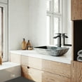 thumbnail image 6 of VIGO Glass Rectangular Vessel Bathroom Sink in Titanium Gray with Duris Faucet and Pop-Up Drain in Matte Black, 6 of 11