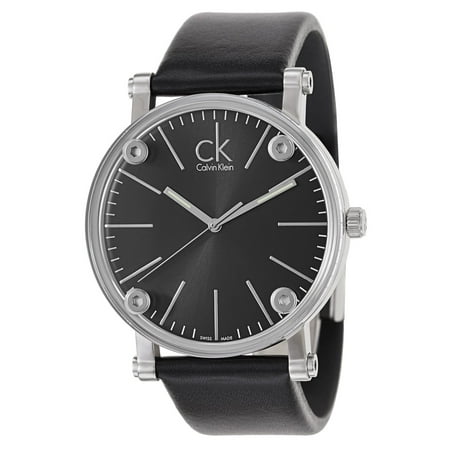 Calvin Klein Black Blazer - Calvin Klein Men's 'Congent' Black Dial Black Leather Strap Watch