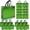 Light Green, variant on 25 count Iridescent Glossy Bags with Handles & Sturdy Bases, 12.6x4.7x11 In Holiday Party Bags Bulk for Birthday, Wedding, Xmas, Thanksgiving
