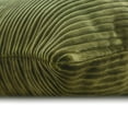 thumbnail image 3 of Green Decorative Throw Pillow Covers 18"x18" | Modern Velvet Cushion Cover Striped | Ribbed Corduroy Velvet Pillowcases for Couch, Sofa Bedroom & Living Room, Modern Home Décor - Green Lines, 3 of 11