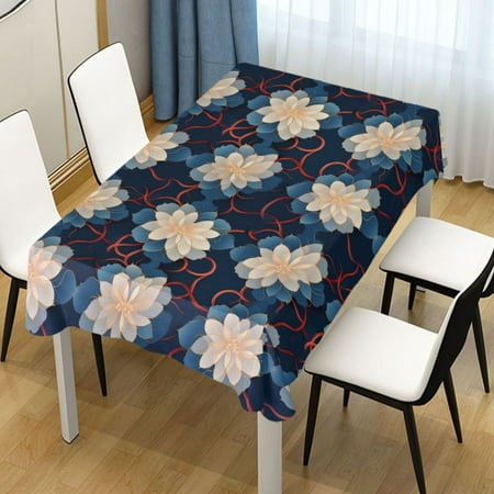 

Ryvnso Flowers Bohomia Rectangle Table Cloth Tablecover Dinning Tablecloth 60 x90