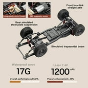 1/12 Scale RC Crawler, MN-82S LC79 RTR RC Truck 4x4 Off Road Vehicles 2.4GHz RC Rock Crawler Car with LED Lights, 7.4V 1200mAh Battery for Adults Hobby Toys (Silver)