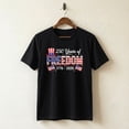 thumbnail image 2 of CJQCJQ Men's 250 Years of Freedom Top Hat Graphic Tee, America 250 Independence Day Shirt-Black,3XL, 2 of 3