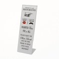 thumbnail image 2 of Photo Booth Nook - 100 pack - Acrylic Picture Frame - Slanted Prints & Signs Holder, Clear Angled Tabletop Pic Display Stand - Wide Back Flap, Stable Base - Perfect Wedding Favors - Vertical, 2x6", 2 of 5