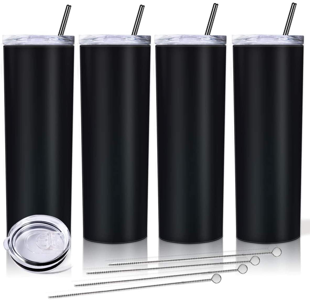 Stainless Steel 4 Pack Her Coral 20 Oz 11 Color Double Wall Insulated Bulk Tumblers for Women Gift for Mom Skinny Tumblers w/ Straw & Lid Stainless Steel 4 Pack Her Coral 20 Oz 11 Color Double Wall Insulated Bulk Tumblers for Women Gift for Mom Skinny Tumblers w/ Straw & Lid