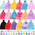 thumbnail image 1 of Set de ropa para muñecas BARWA, 10 vestidos con 17 accesorios, muñecas de 29 cm, 1 of 7