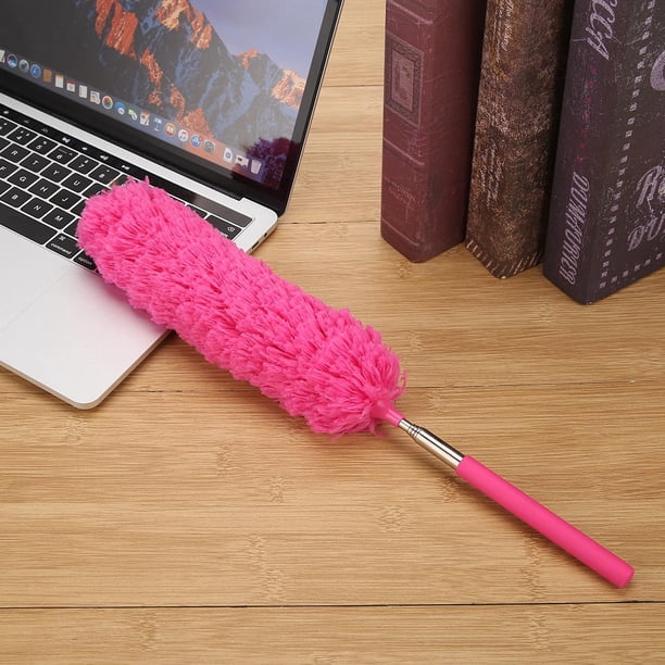 Cepillo Plumero Cepillo Para Quitar El Polvo Con Succión Estática Ajustable De Microfibra Elástica (Rose Red