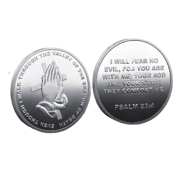 Religious Challenge Coin Colored Supplicate Creating Badges With Three-dimensional Relief Metal Crafts