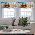 thumbnail image 4 of LALILO Kitchen Curtain Valance Golden Retriever Dog Sleeping Rod Pocket Window Curtain 52"x 18" Set of 2, 4 of 5